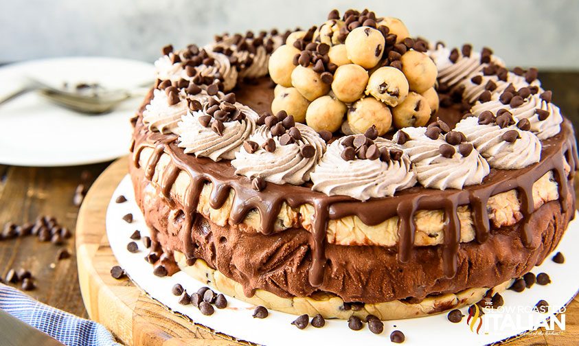 full no bake cookie dough ice cream cake