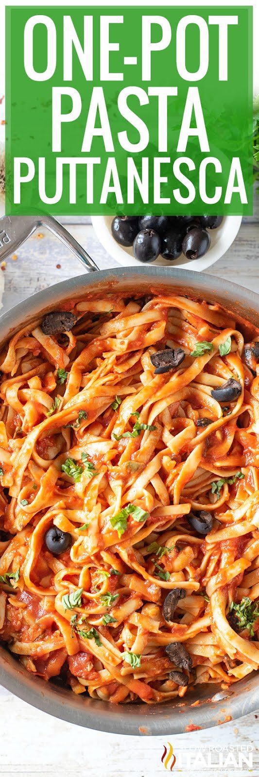 one pot pasta puttanesca -pin