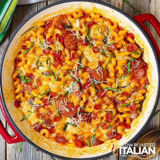 pizza pasta skillet meal