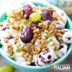 Creamy Grape Salad in a bowl