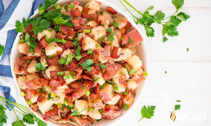 german potato salad top view