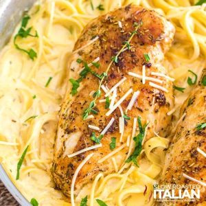 bowl of the Chicken Lazone (Skillet Chicken with Pasta)