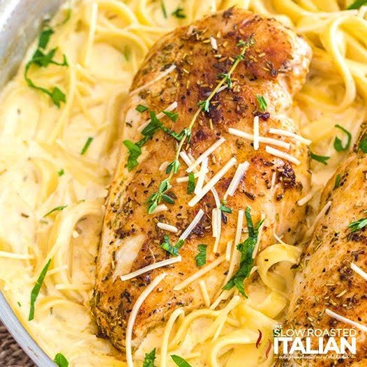 bowl of the Chicken Lazone (Skillet Chicken with Pasta)