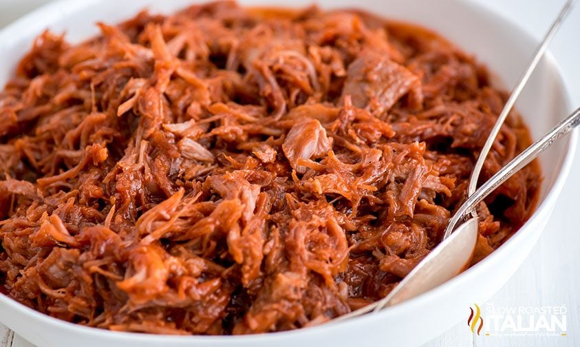 pulled pork in a bowl