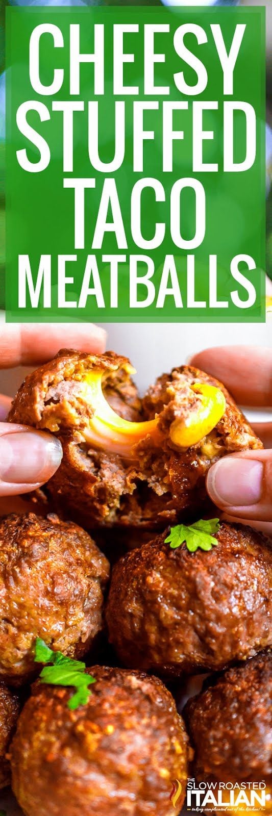 titled image (and shown): Tex Mex meatballs recipe post