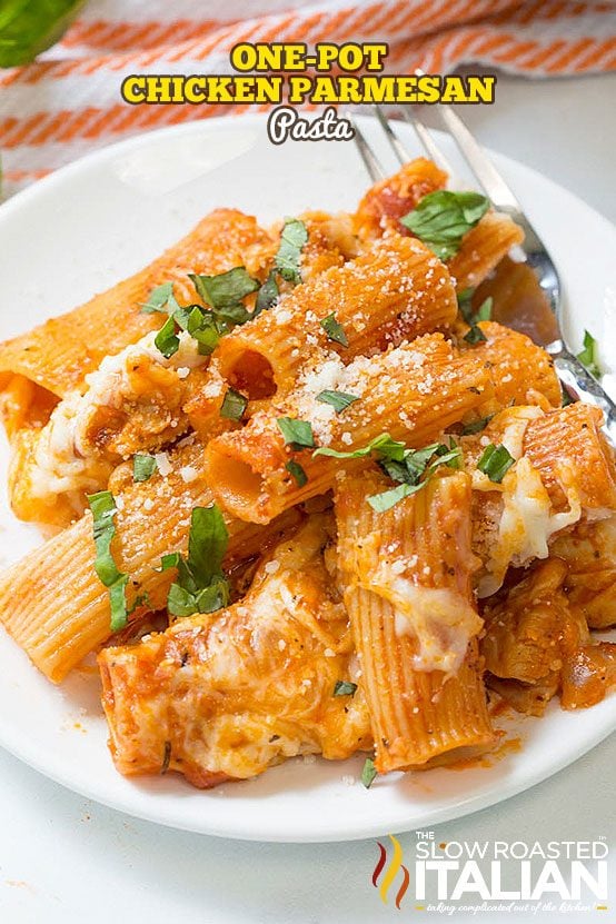 titled (and shown): chicken rigatoni