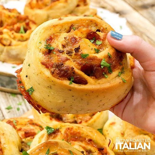 Cheesy Meat Lovers Pizza Pinwheels (Step by Step Recipe)-image