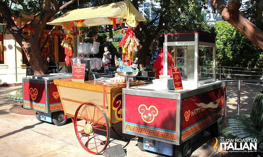Korean food cart at Disneyland lunar new year celebration