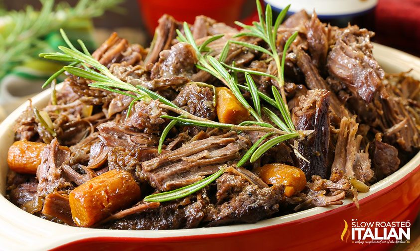 beef pot roast close up