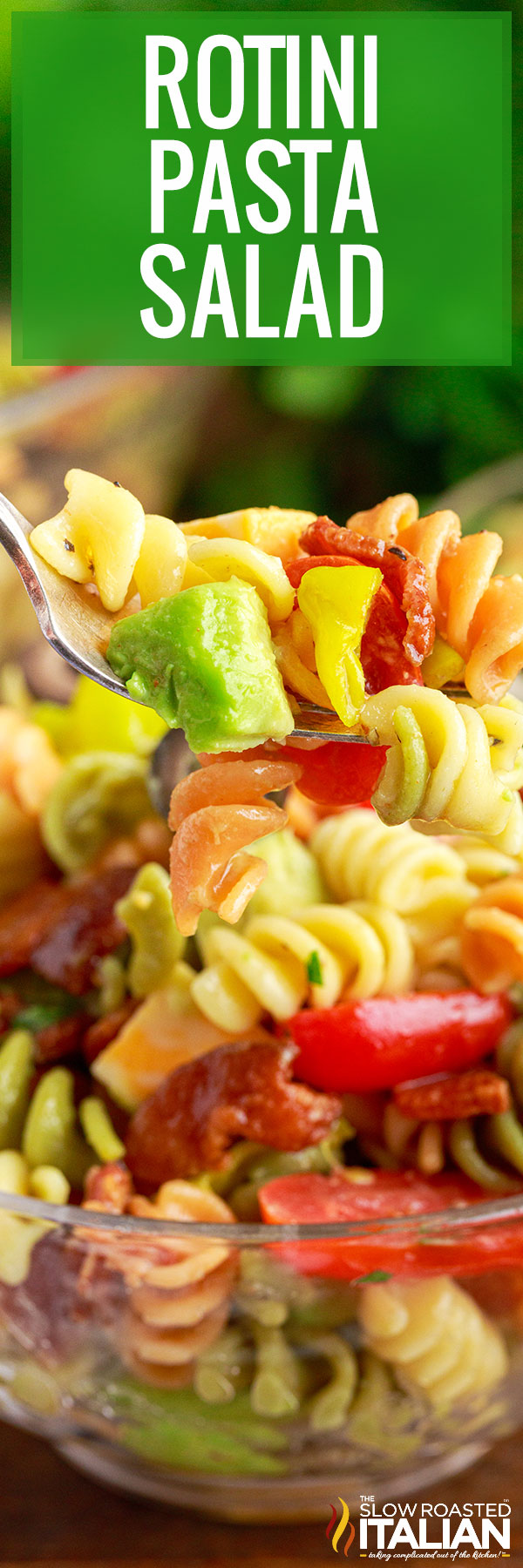 Our rotini pasta salad includes crispy bacon, veggies, avocado, cheese and tangy Ranchito dressing. Make this easy pasta salad recipe soon! 