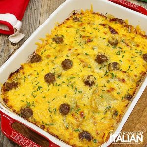 Cheesy Sausage Scalloped Potatoes