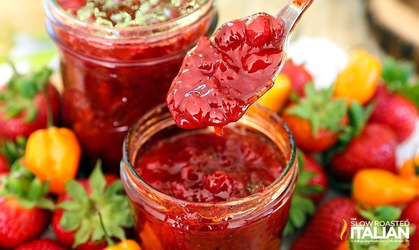 strawberry habanero everything spread in jar