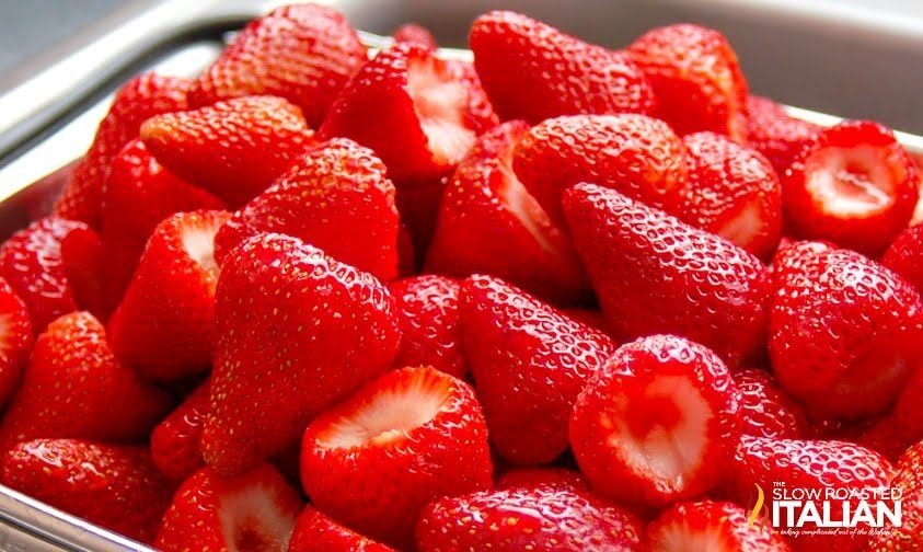 hulled and rinsed strawberries