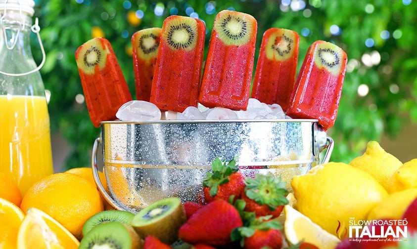 strawberry kiwi popsicles