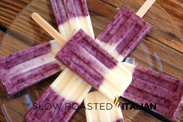 yogurt popsicles stacked on counter