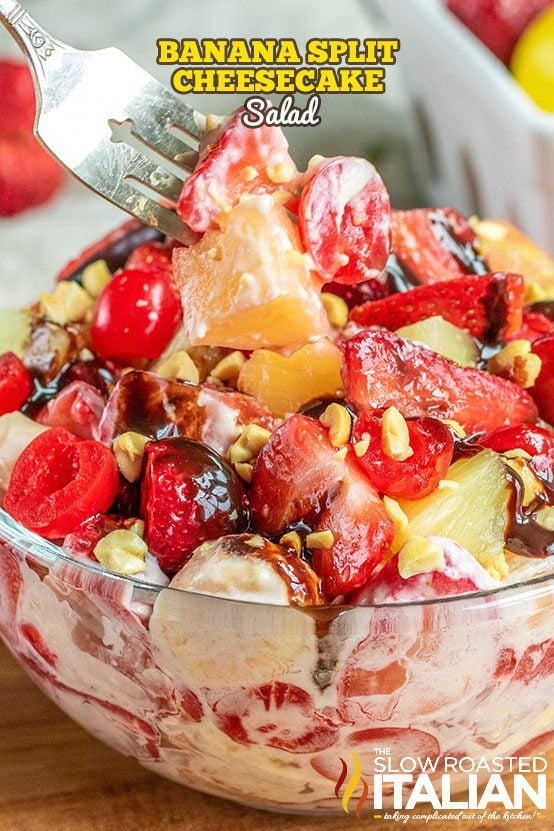 Banana Split Cheesecake Salad