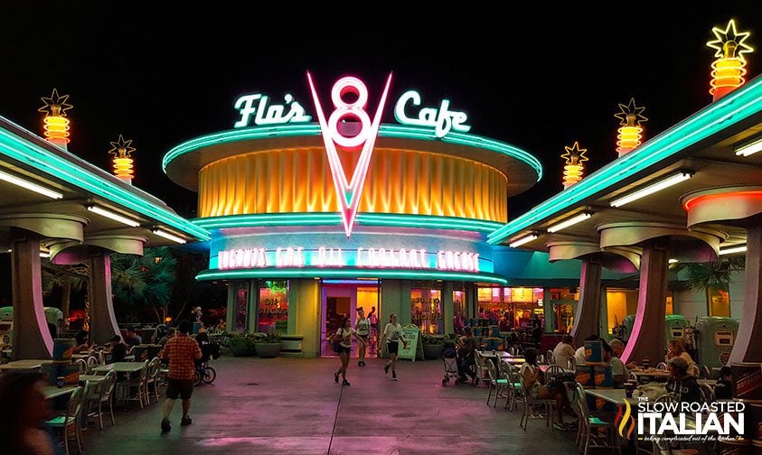a diner at Disneyland's California Adventure Cars Land