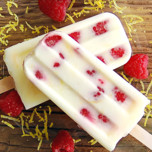 raspberry lemonade yogurt ice pops