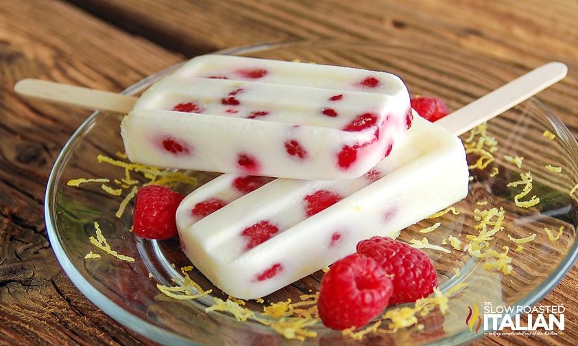 raspberry lemonade popsicles