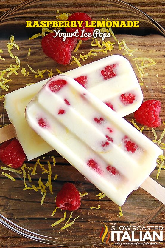 Raspberry Lemonade Yogurt Ice Pops