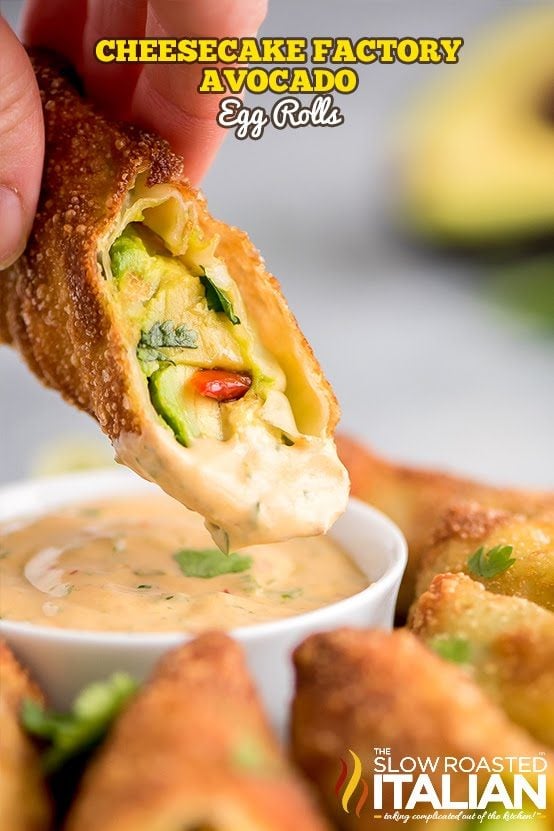 titled: Cheesecake Factory Avocado Egg Rolls