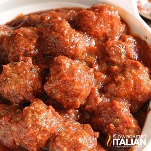 Crockpot Italian Meatballs and Marinara