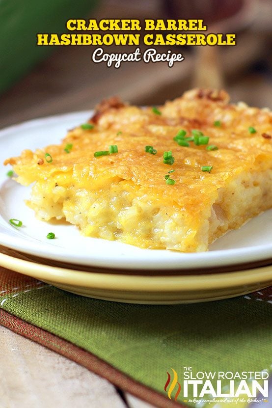 cracker barrel hashbrown casserole on a plate