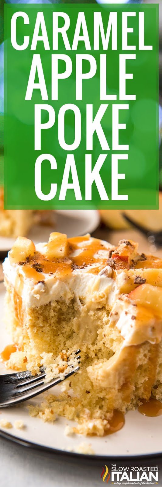 caramel apple poke cake -pin