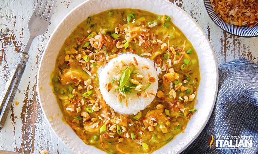 bowl of copycat cheesecake factory bang bang shrimp