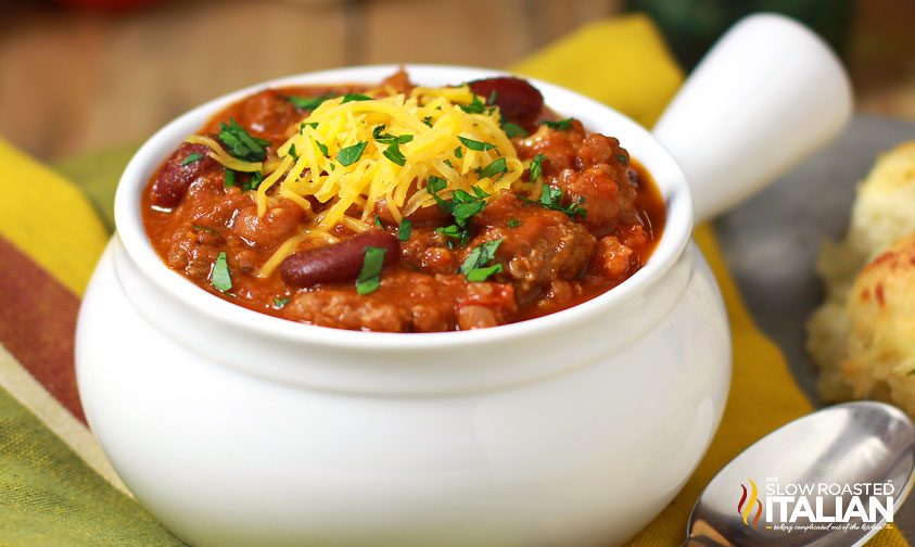 bowl easy slow cooker chili