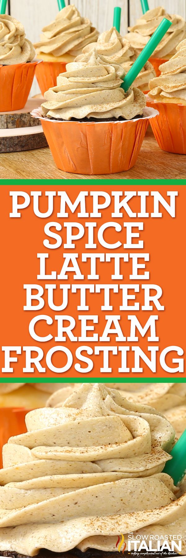 pumpkin spice latte buttercream frosting -pin