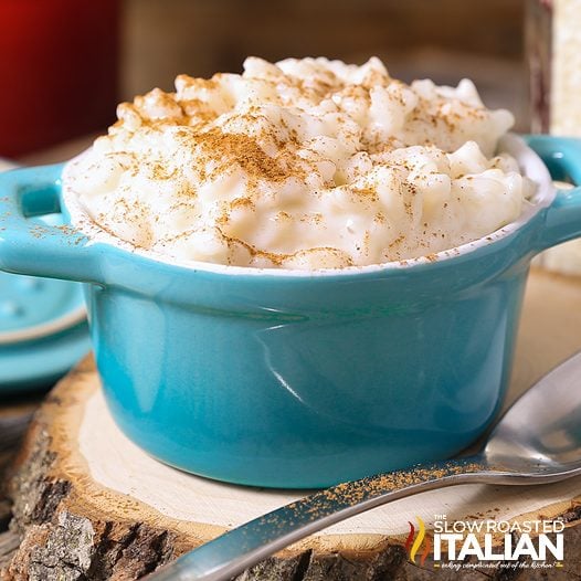 pot of 2-Ingredient Creamy Vanilla Rice Pudding