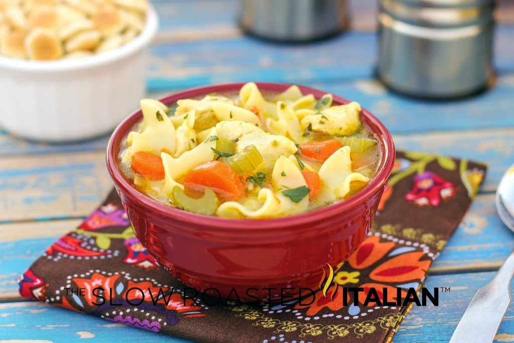 grandmas chicken noodle soup in bowl