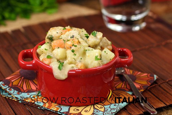 hearty pork stew in bowl