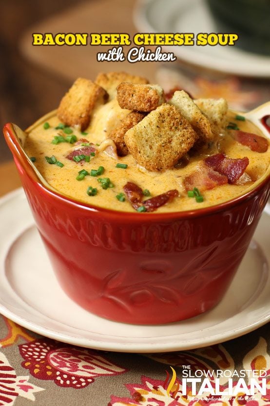 Chicken Bacon Beer Cheese Soup + Video