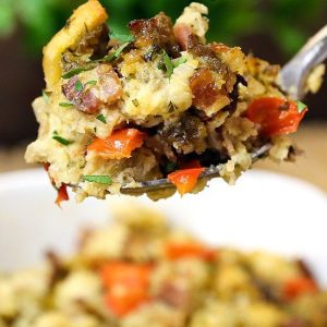 spoonful of Sausage and Herb Stuffing