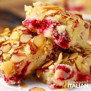 Slices of the Cranberry Christmas Cake