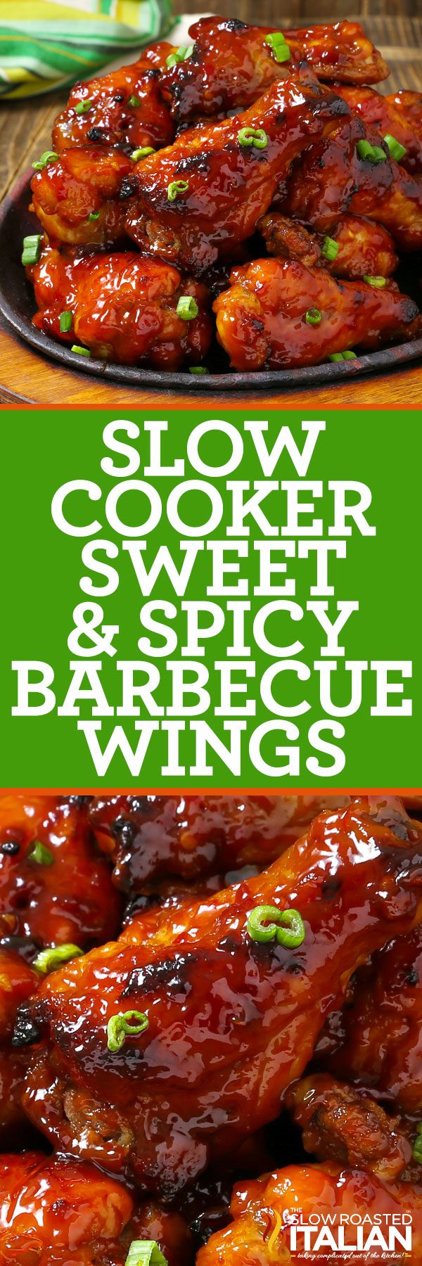 slow cooker sweet and spicy barbecue wings