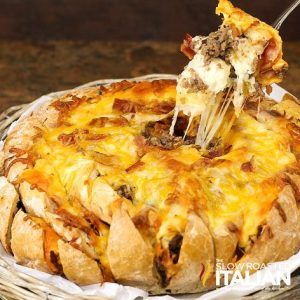 bacon cheeseburger pull apart bread