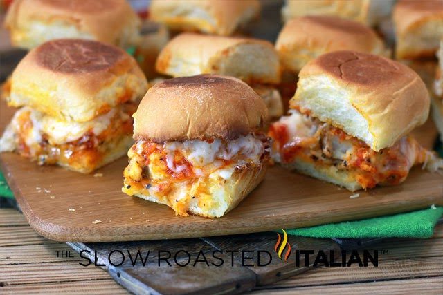 chicken parmesan sliders on board