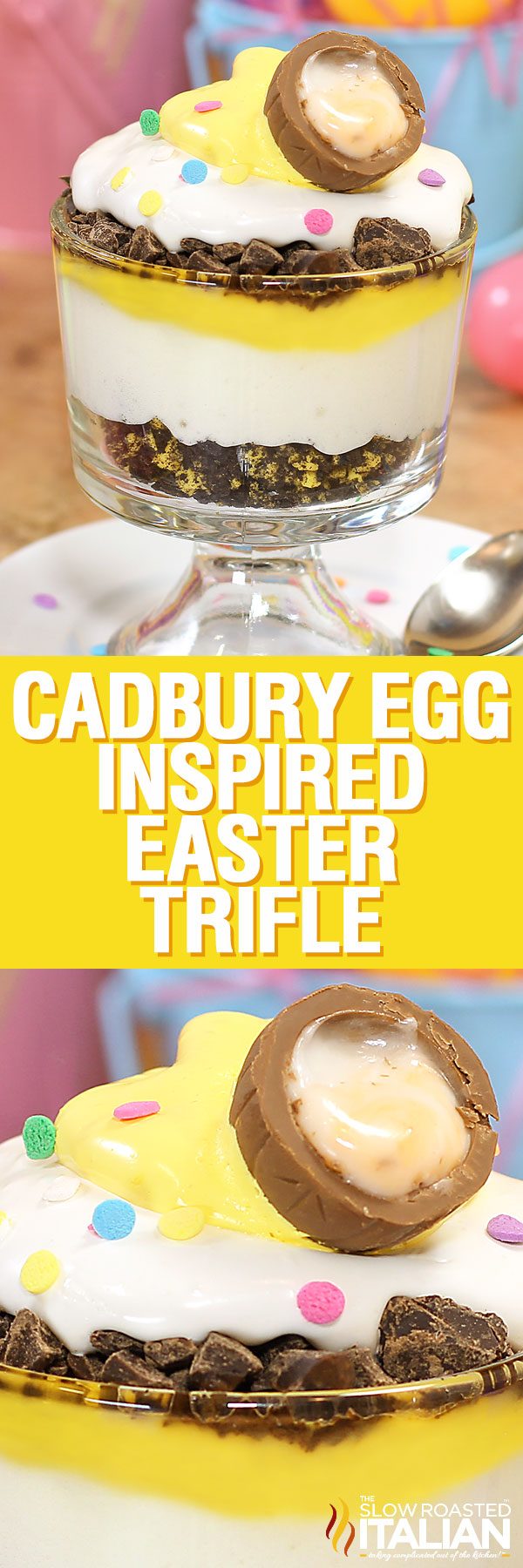 cadbury egg inspired easter trifle -pin
