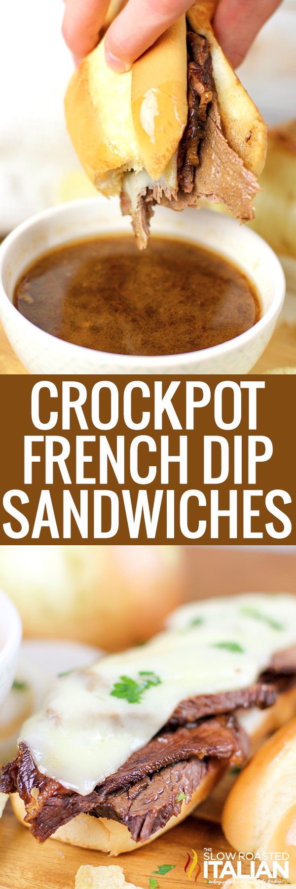 crockpot french dip sandwiches -pin