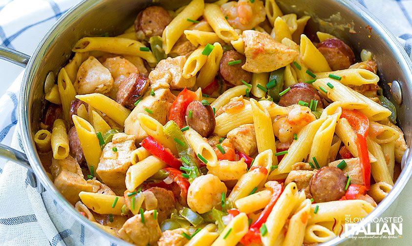 one pan jambalaya pasta