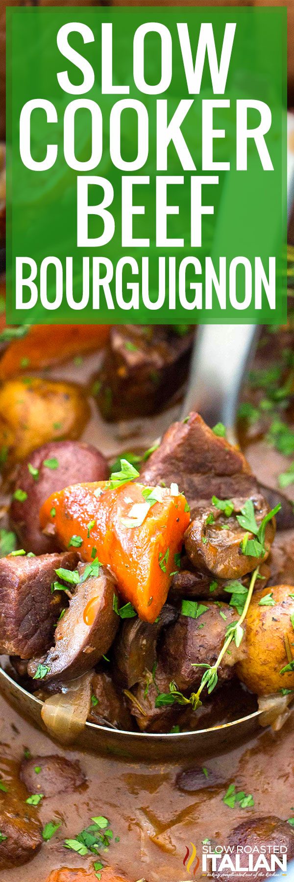 slow cooker beef bourguignon -pin