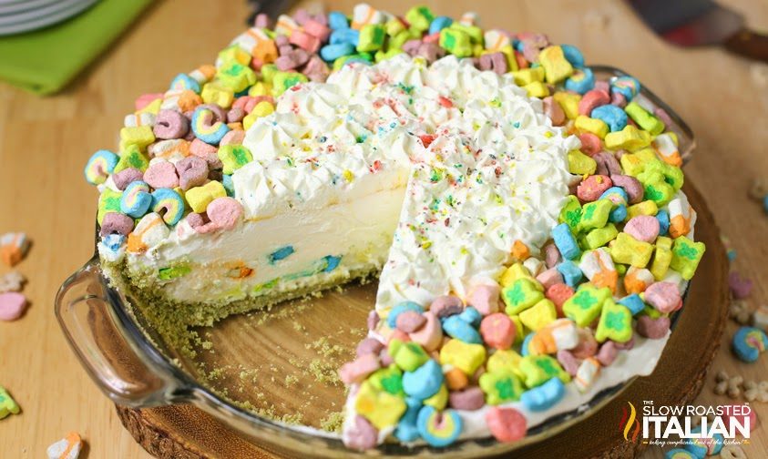 cut lucky charms no bake ice box pie