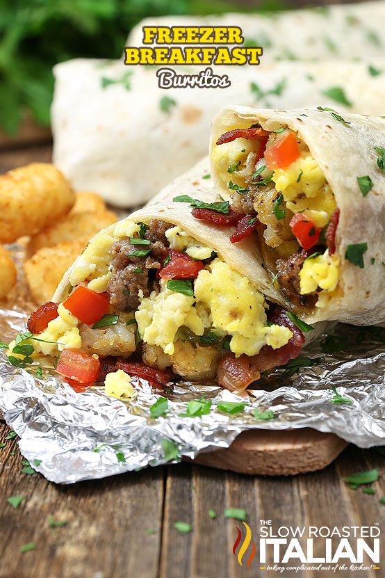 Freezer Breakfast Burritos