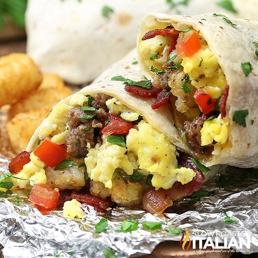 Freezer Breakfast Burritos