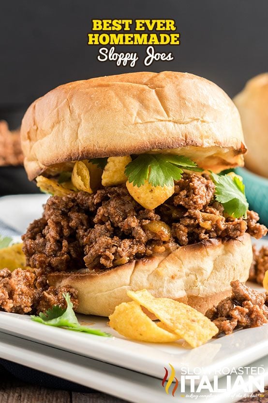 titled collage for spicy sloppy joe recipe