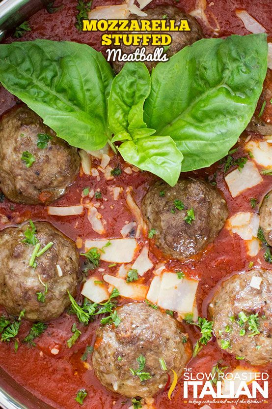 mozzarella stuffed meatballs