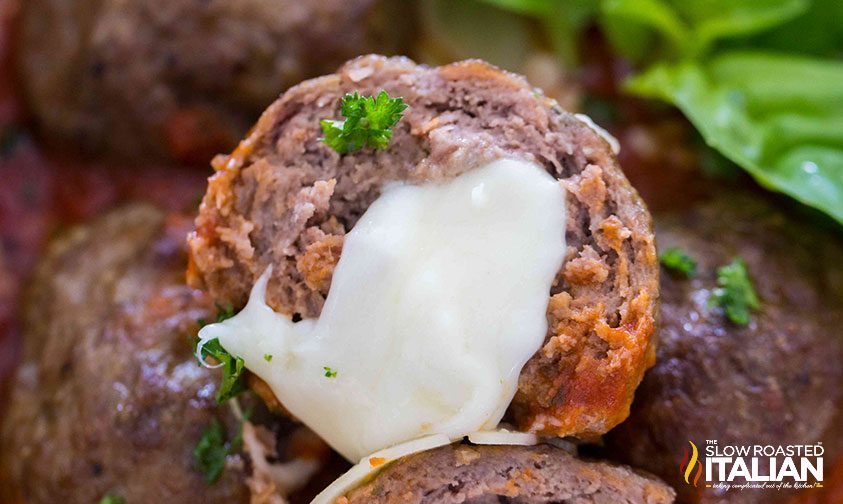 cheese stuffed meatball